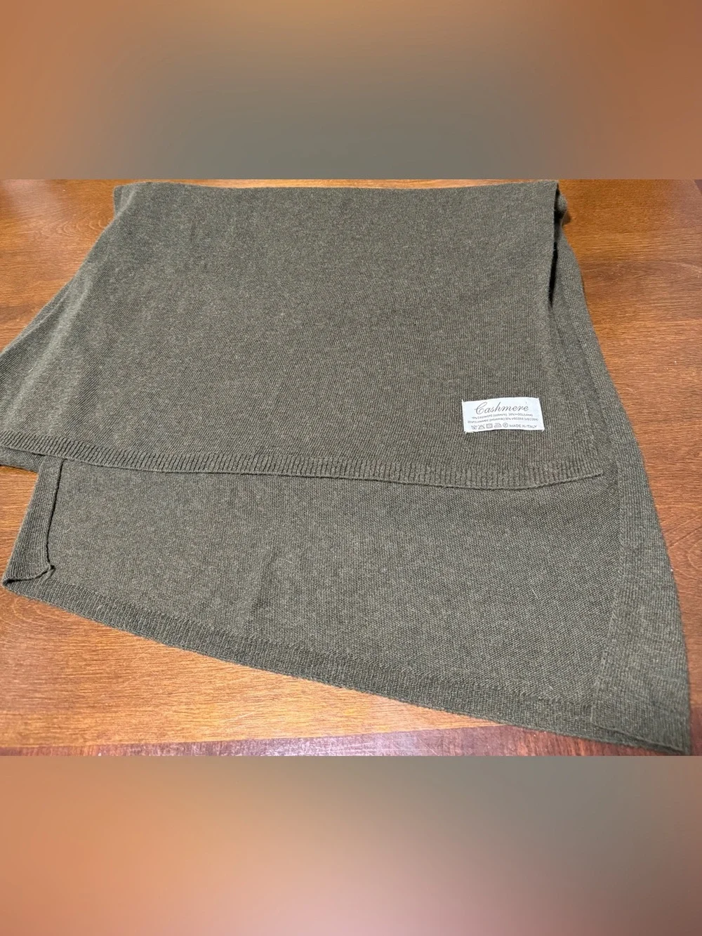 LONG Italian cashmere & wool blend cozy winter scarf